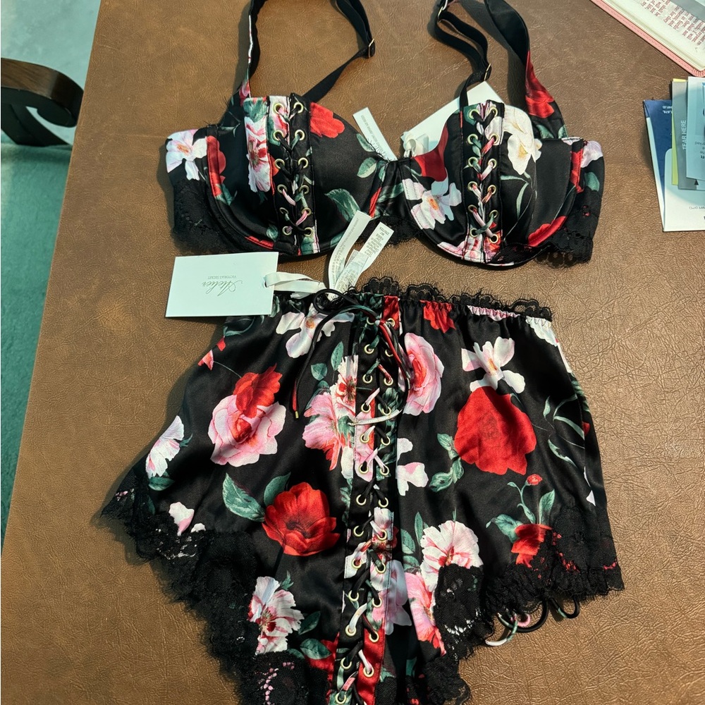 Victoria’s Secret Silk Bra and Panty Set NWT retail $150 for each piece.